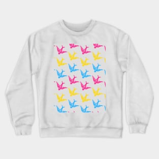 Pan Flag Birds Design Crewneck Sweatshirt